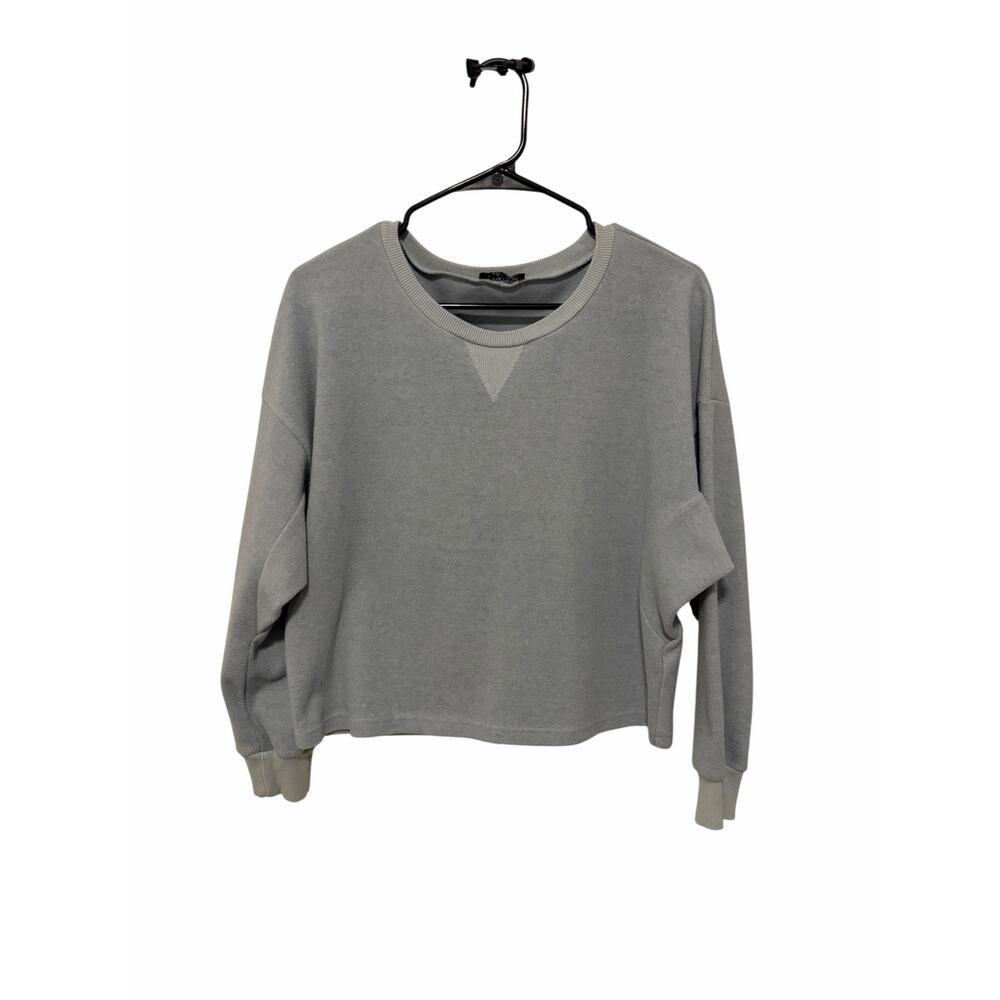 Very J Women's Small Solid Blue Long Sleeve Round Neck Thick Sweater